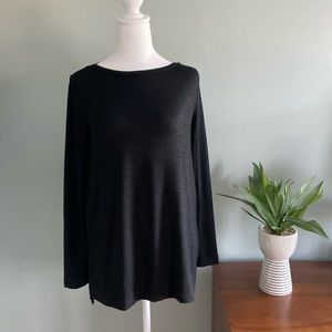Banana Republic Lightweight Black Long Sleeved Tunic Sweater Size Small